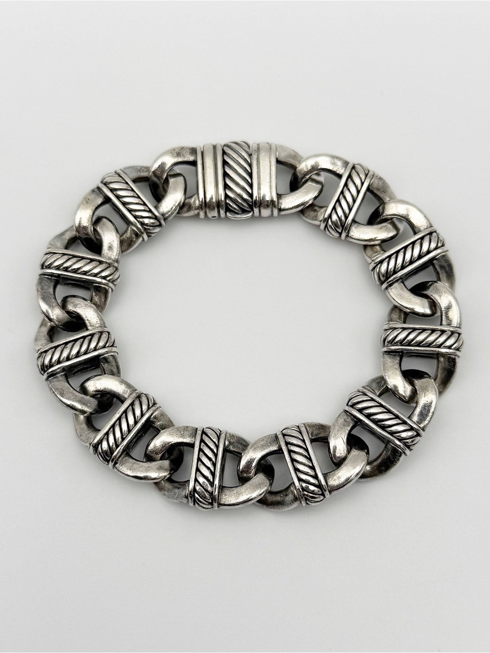 David Yurman 925 Sterling silver Madison Curb 14mm Link Bracelet 7.5”